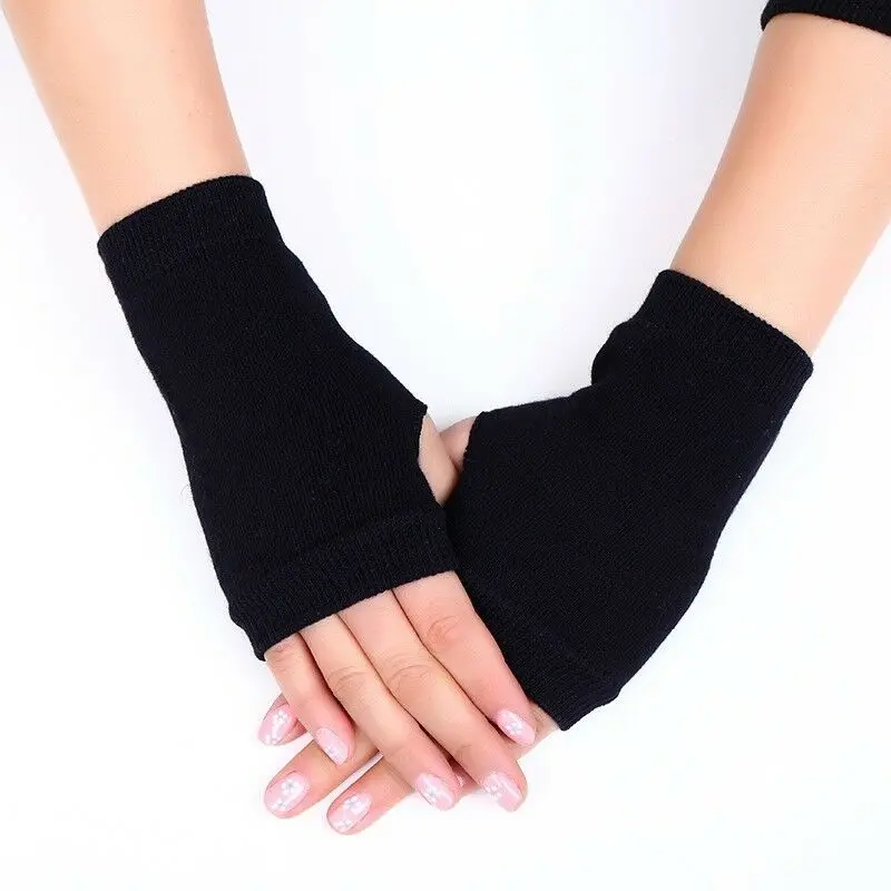 Winter Autumn Wrist Arm Hand Arm Warmers Women Men Knitted Long Fingerless Gloves Sleeve Soft Warm Mitten Elbow Mittens 2023 New