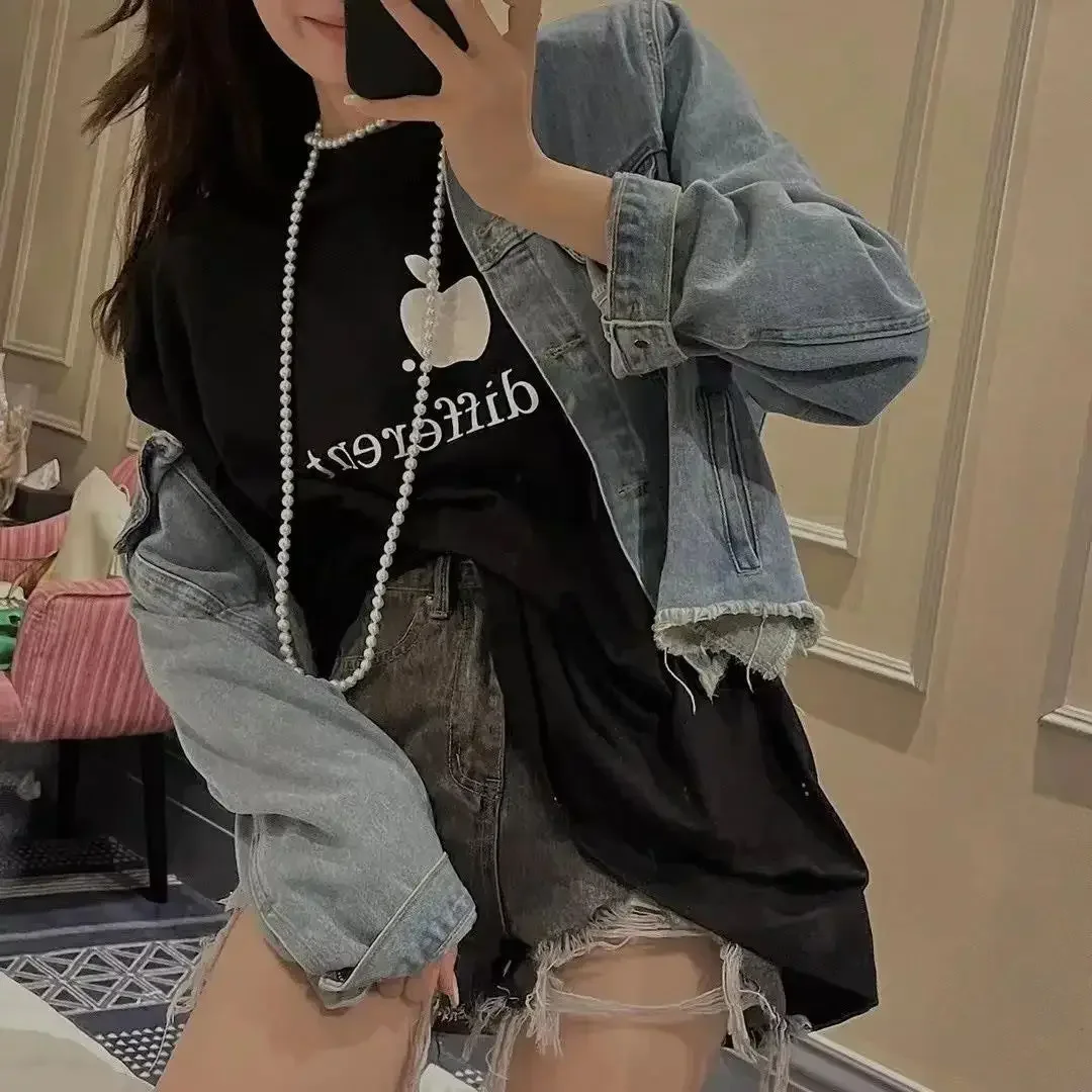 

Trendyb Printed Men's and Women's Loose Short Sleeve Plus Size T-Shirt New Summer 2024 Online Popular Styles