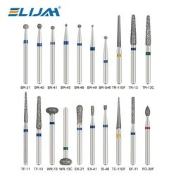 5Pcs/Bag Dental Diamond Burs Drill FG 1.6mm Bur For High Speed Handpiece Denspay Dental Bur Polishing Whitening Lab Material