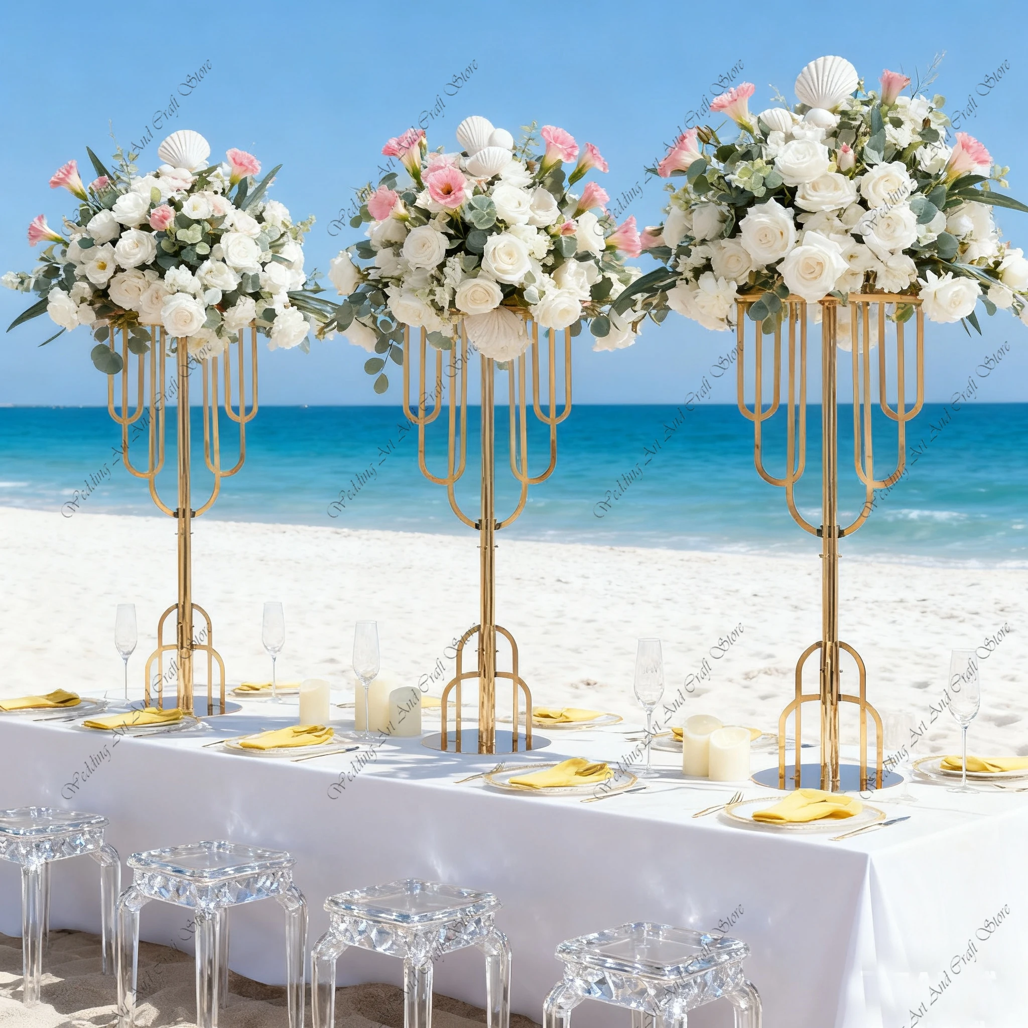 

5 шт. 80/90/100 см f30 серебристая Золотая металлическая стойка для цветов для свадебного стола, центральная часть мероприятия, арка, дорога, свинцовая подставка для цветов для вечеринок ivy97