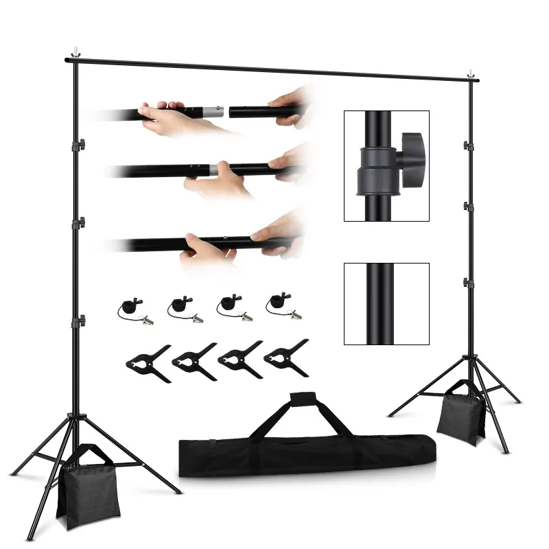 8.5 X 10ft ฉากหลังการถ่ายภาพพื้นหลัง Muslin Chromakey สนับสนุนระบบสำหรับถ่ายภาพสตูดิโอ