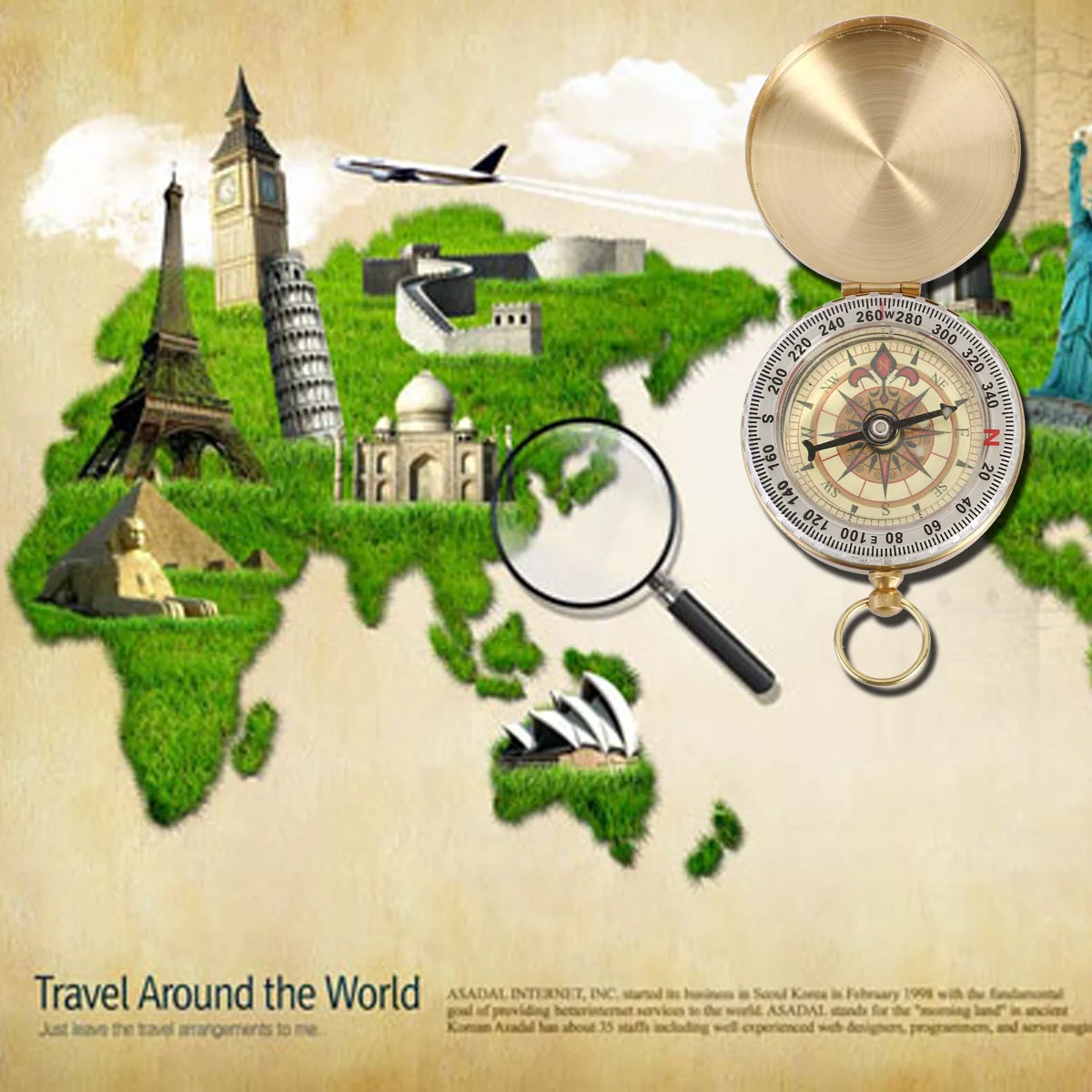 

Metal Portable Flip Cover Compass Pocket Watch Style Durable High Sensitivity Outdoor Navigation Accessory