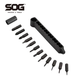 SOG 12 Bits Set with Hex Bit Accessory Kit Screwdriver set Phillips, Flathead Fit Most Common Fastener Heads and SOG Hand Tools