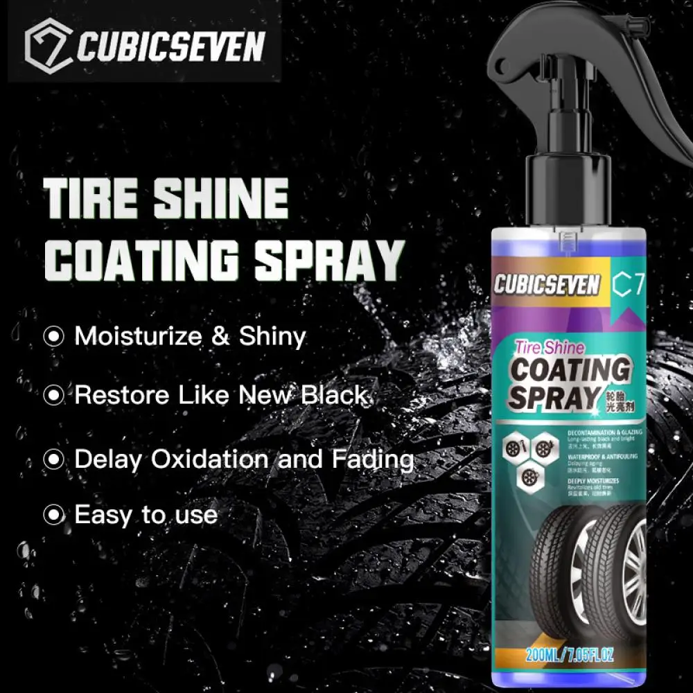 Car Tire Shine Brightener Auto Tire Polish Wheel Type Gloss Spray Tire Polish Sealing Wax Hydrophobic Coating Cleaner Car Wash