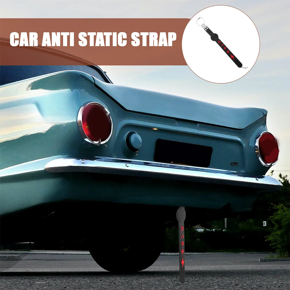 

2pcs Car Static Strap Rubber Grounding Device Automotive Belt Electrostatic Strip Anti Static Vehicle Grounding Belt