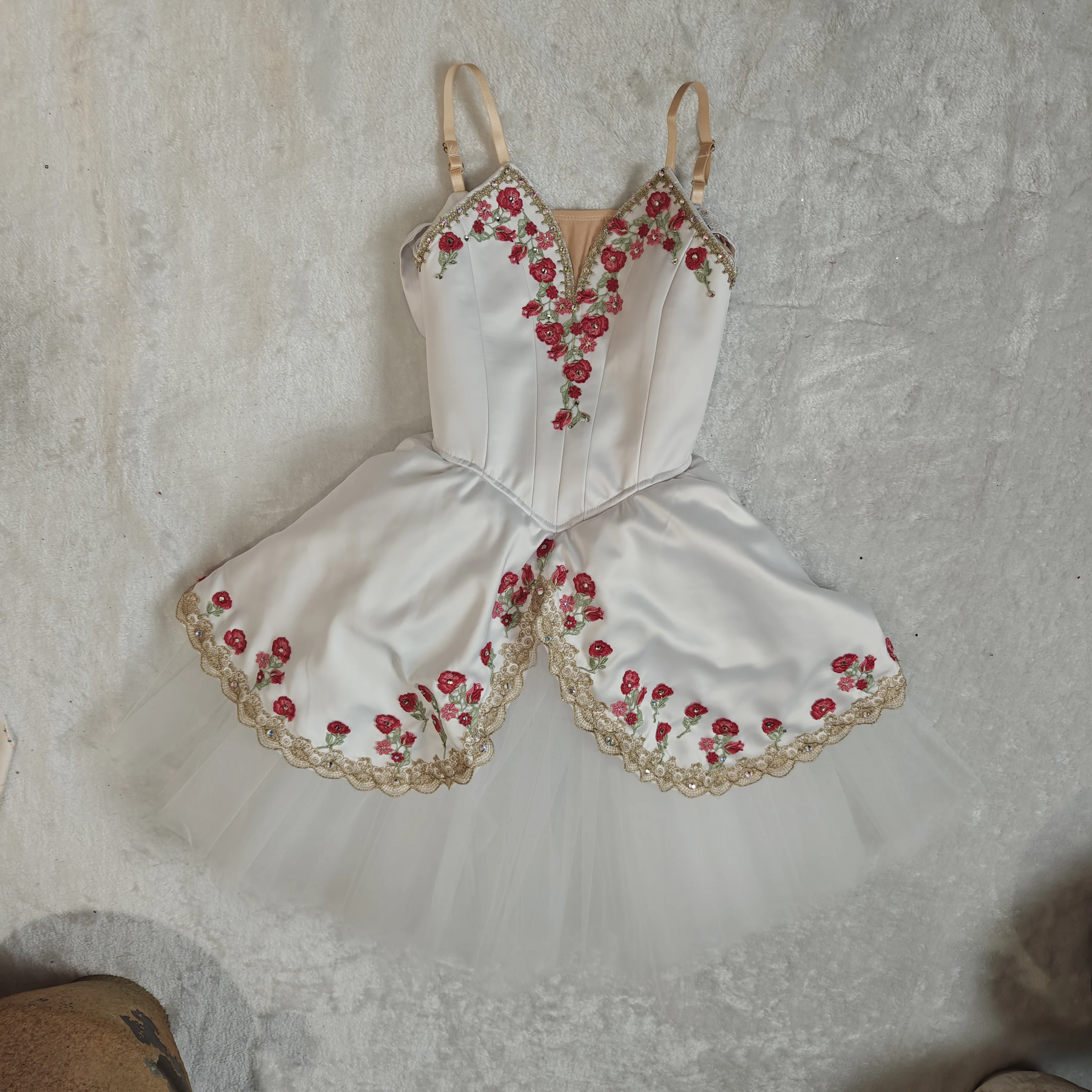 BT01586 Bambini Ragazze Bambini Donne Abbigliamento da prestazione per adulti Camicia lunga da cupido bianco Costumi da tutu di balletto