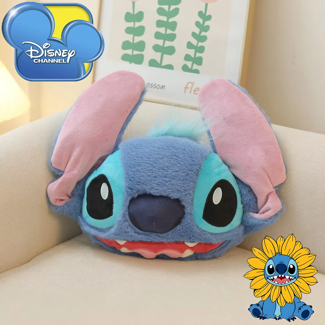 

Disney Stitch Back Pillow Cover Cartoon Cute Car Seat Stuffed Comfort Pillow Car Decoration Back Cushion Lovely Decorative Gifts