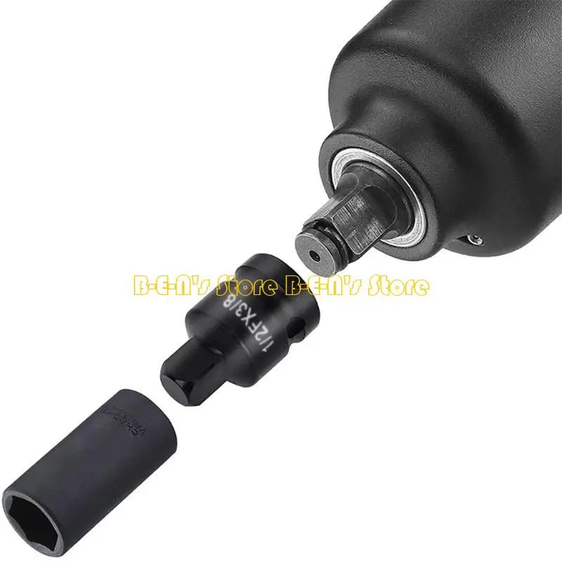 Y1AD 6 Piece Square Drives Impact Socket Adapter Reducer Set for Driver Conversion