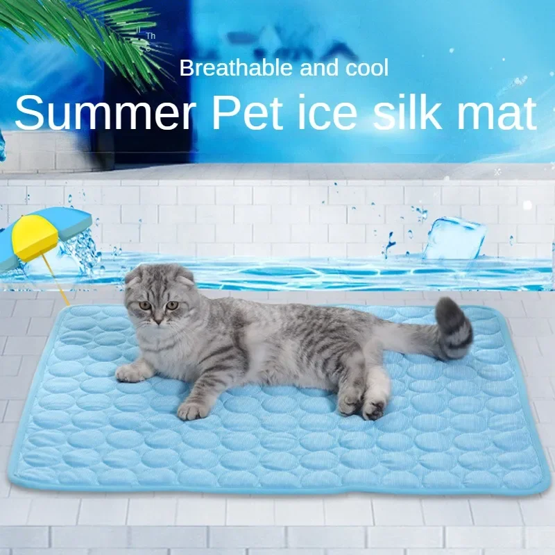 

Pet Ice Mat Summer Cool Dog Mat Pet Cat Mat Breathable Ice Silk Cat Nest Pet Supplies Summer Dog pets