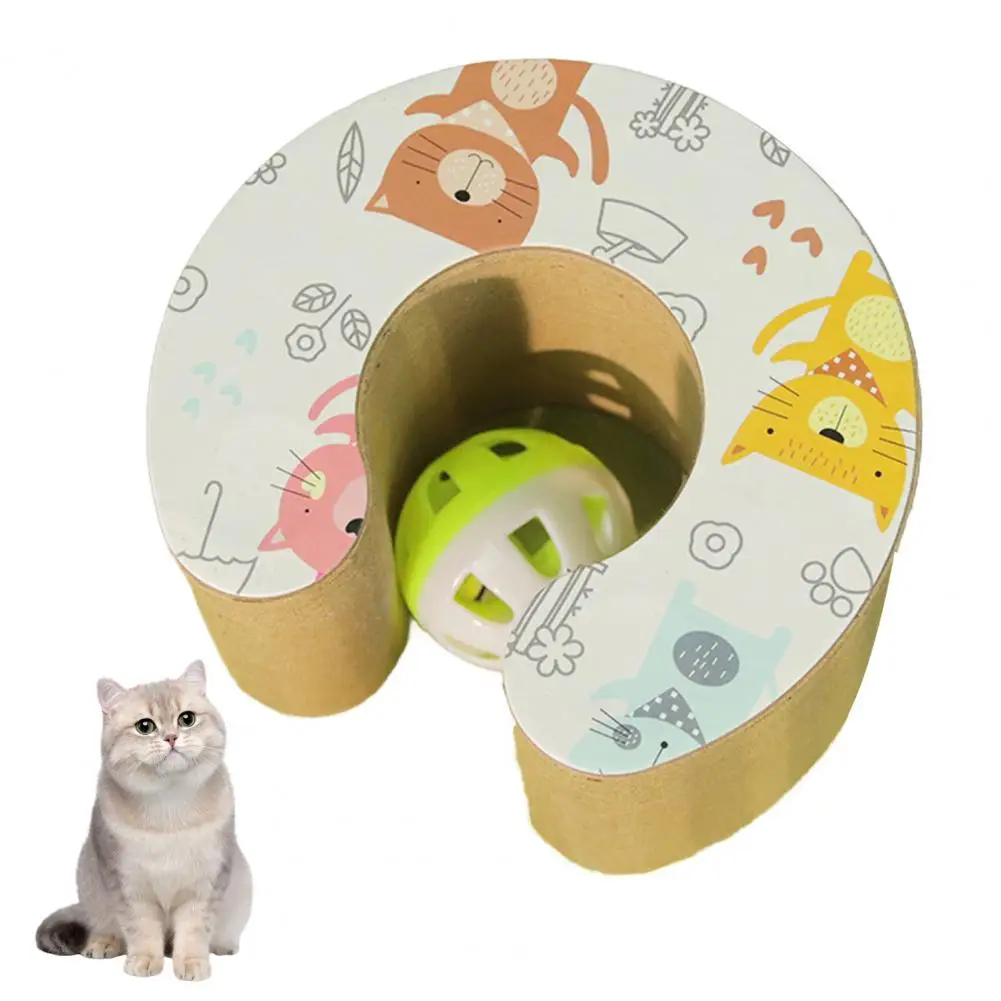 Foldable Cat Toy Bell Ball Cat Toy Cat Accordion Toy with Ball Track Scratch Pad Foldable Kitty Kurlz for Indoor for Endless