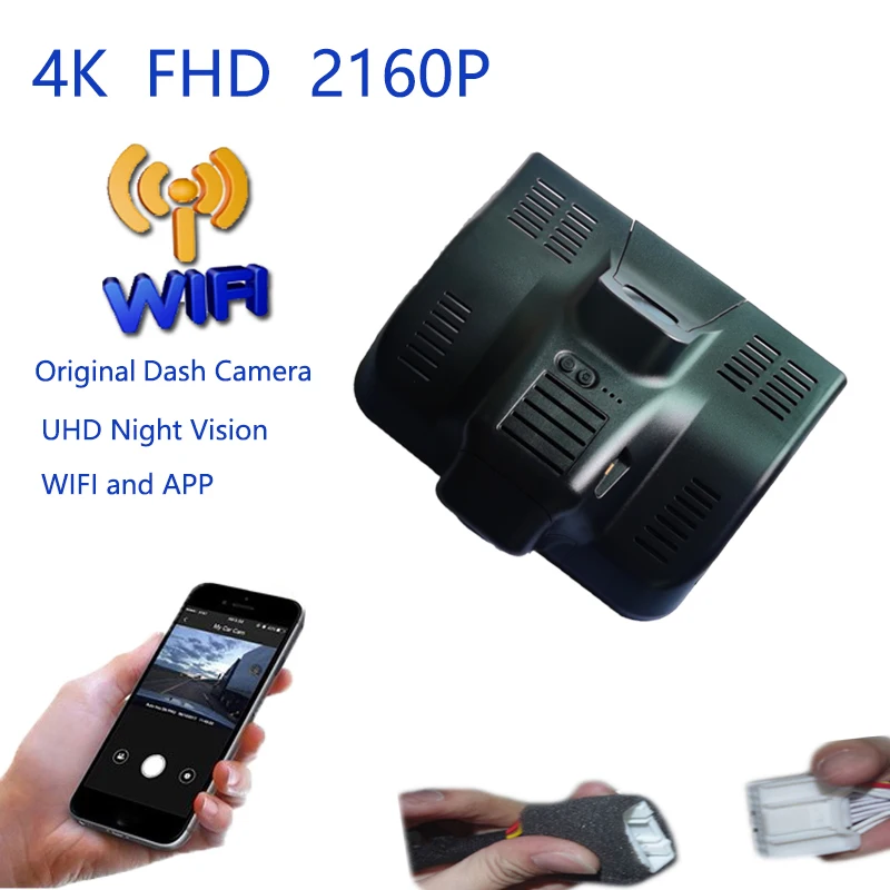 4K Plug And Play Car Video Recorder Wifi DVR Dash Camera For Geely Atlas Boyue Cool 2023 2024 Galaxy L6 Dashcam