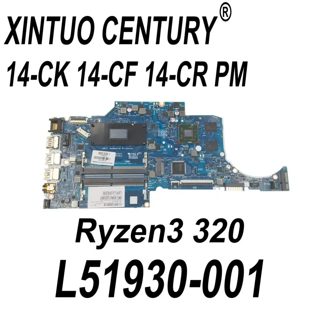 

L51930-001 L54189-001 L51930-601 For HP 114-CK 14-CF 14-CR Laptop Motherboard 6050A3068501 AMD Ryzen3 320 216-0889018 100% Test