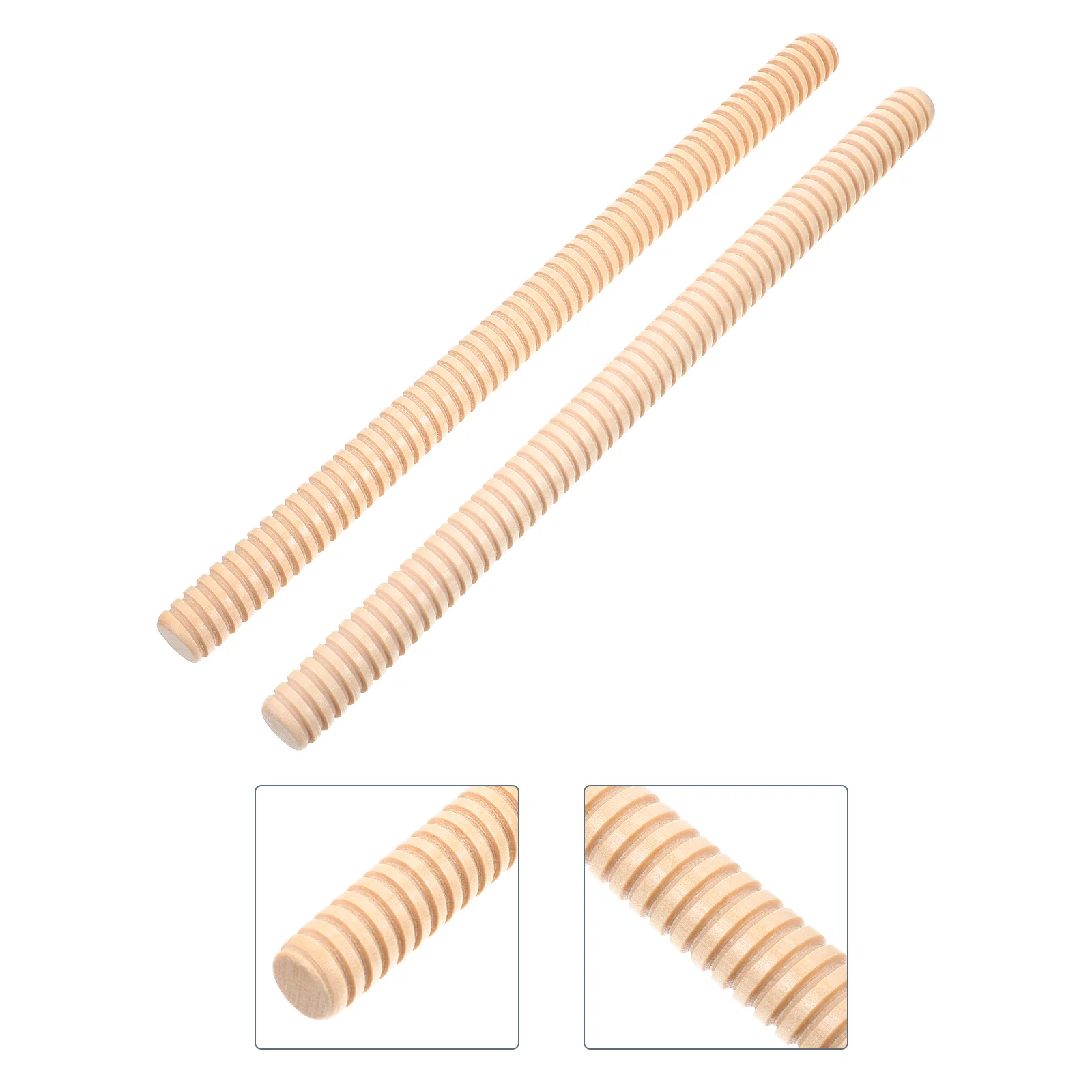 

2Pcs Wood Claves Rhythm Sticks Safe Durable Educational Music Instrument Classroom Percussion Accessories