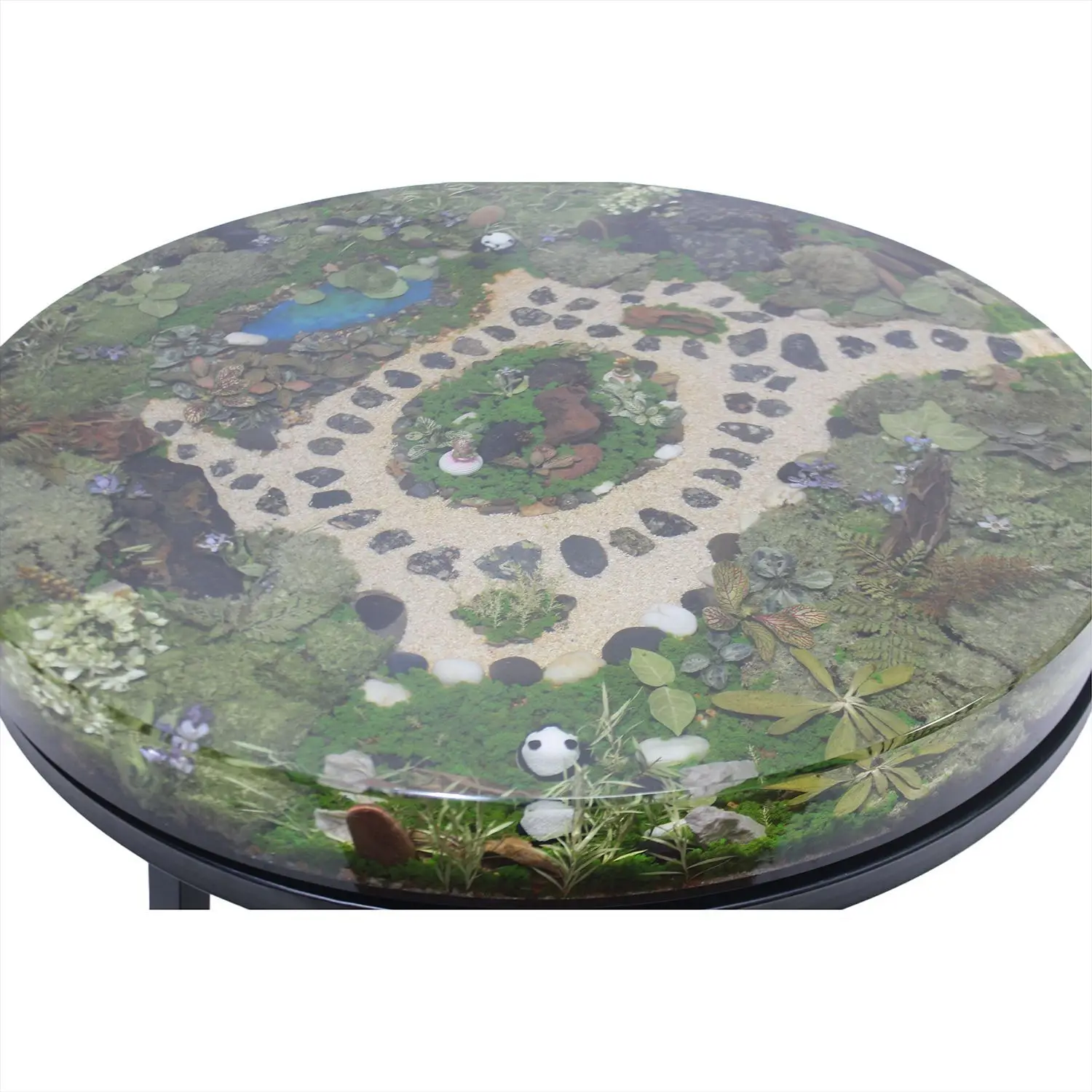 اليدوية الراتنج الطحلب حديقة المناظر الطبيعية الجدول الراقية طاولة القهوة غرفة المعيشة شرفة المنزل طاولة القهوة الشاي #4