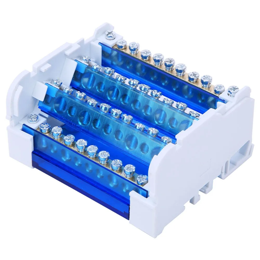 411 Terminal Distribution Box Din Rail 4-Level Din Rail Terminal Block Distribution Box 125A 500V Single Phase