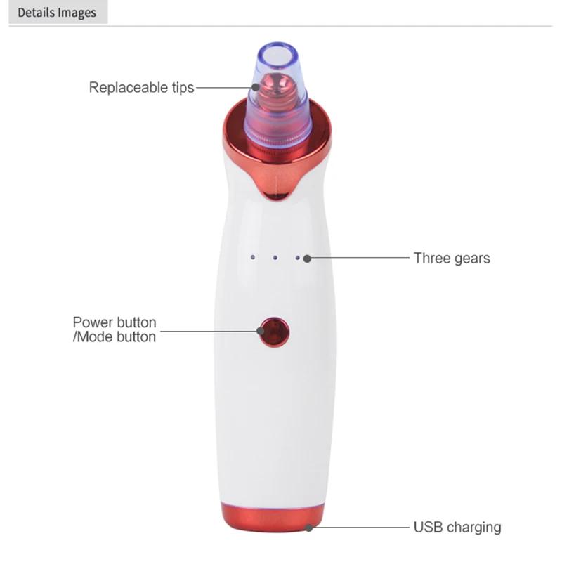 منظف المسام الكهربائي لإزالة الرؤوس السوداء من LESEN للوجه أو الأنف وبقع حب الشباب والبثور وإزالة الرؤوس السوداء والتنظيف العميق #5