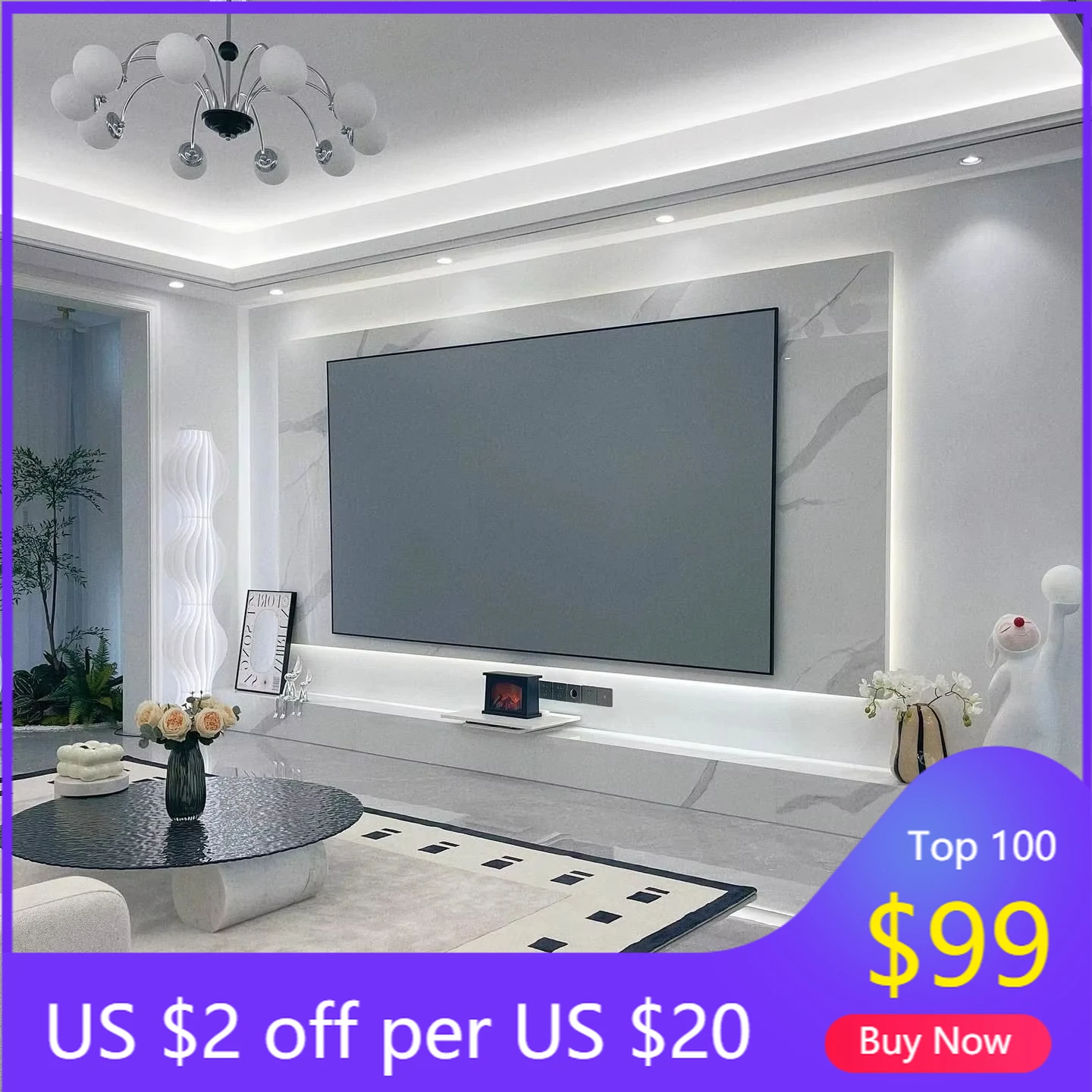 

STLF Modern Wooden TV Cabinet Wall Mounted Unit for Living Room Bedroom Panel Material Light Feature TV Table Kitchen
