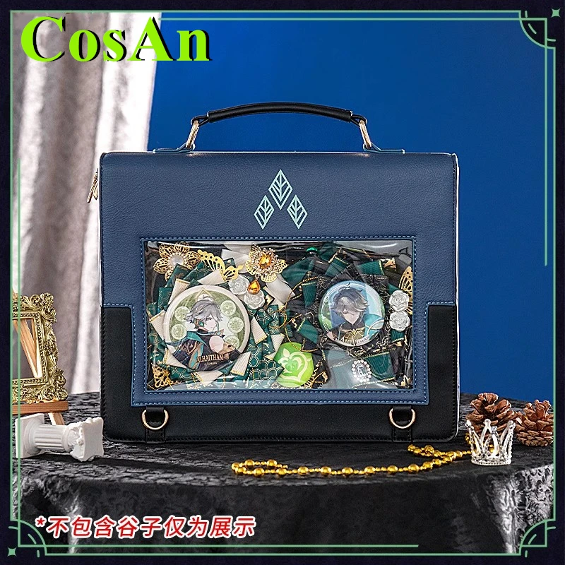 CosAn  Game Genshin Impact Alhaitham Bag Cosplay Costume Message Bag Commuter Shoulder Pain Bag Role Play Clothing