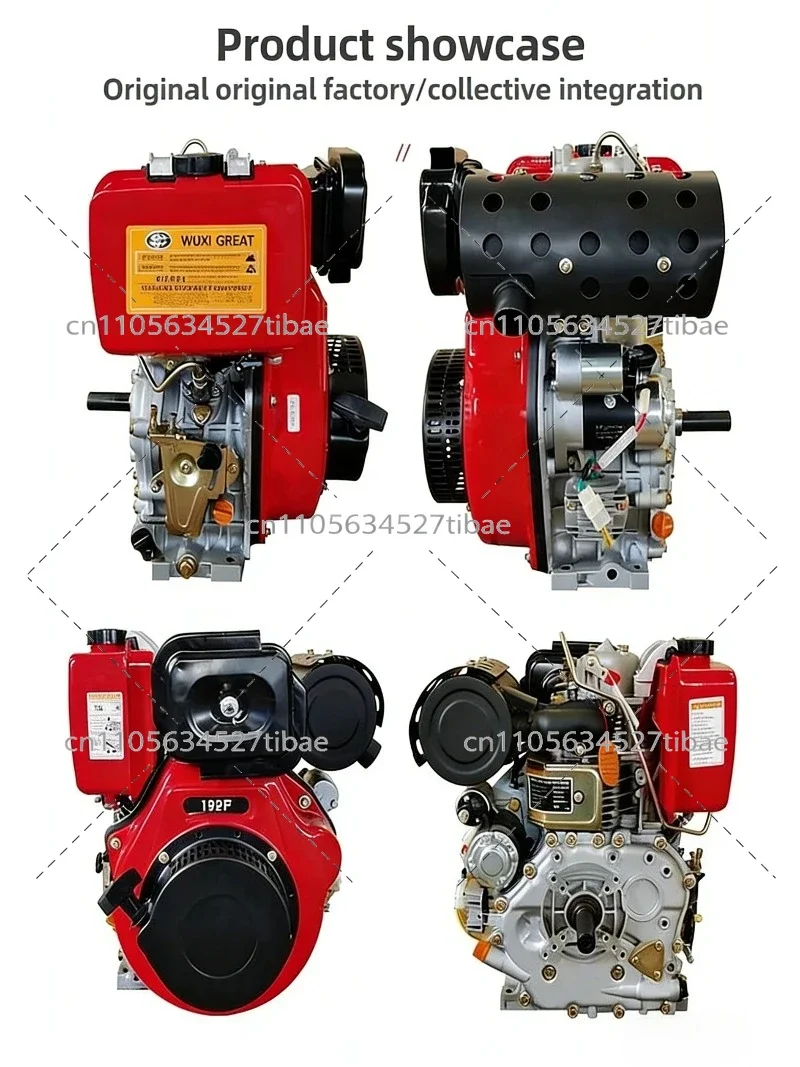 178F 188F 192F Diesel Engine 4 Stroke Internal Combustion Engine for Micro Tiller Road Cutter Agricultural Power Unit
