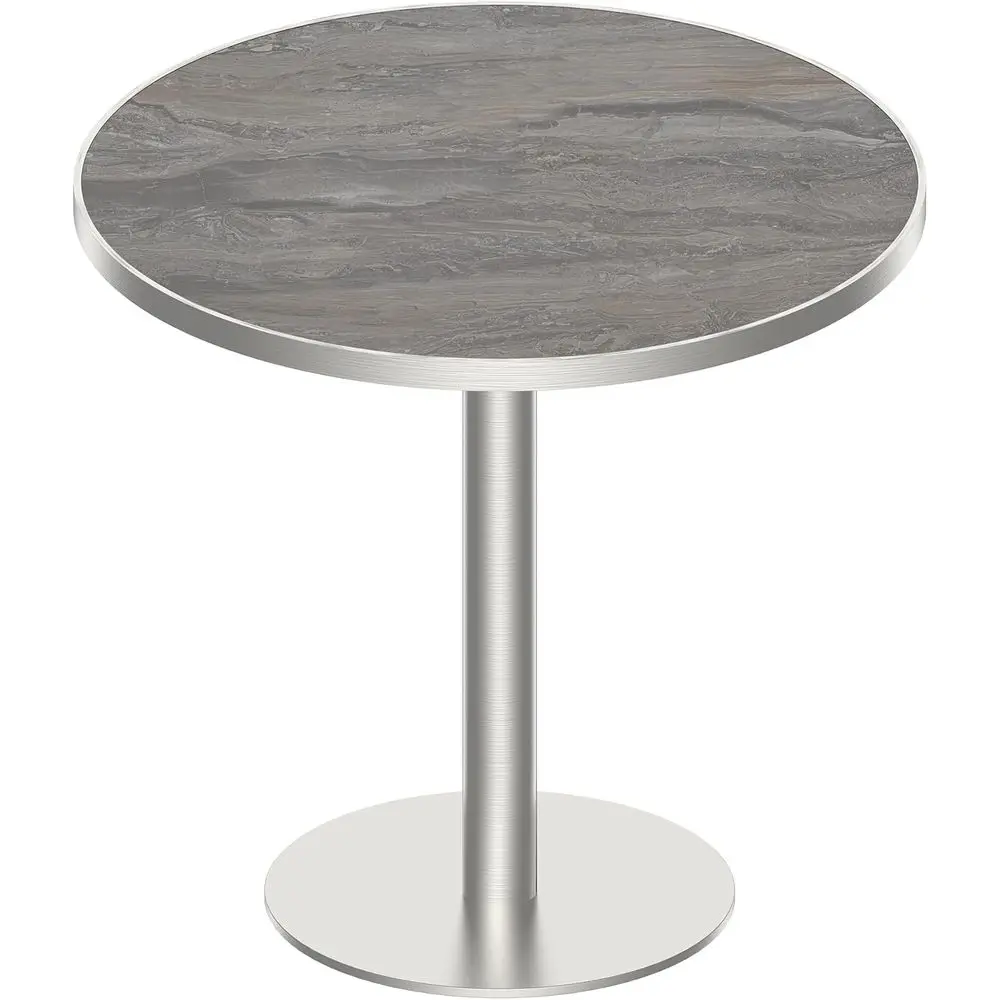 

Round Dining Table with Sintered Stone Top and Silver Metal Base