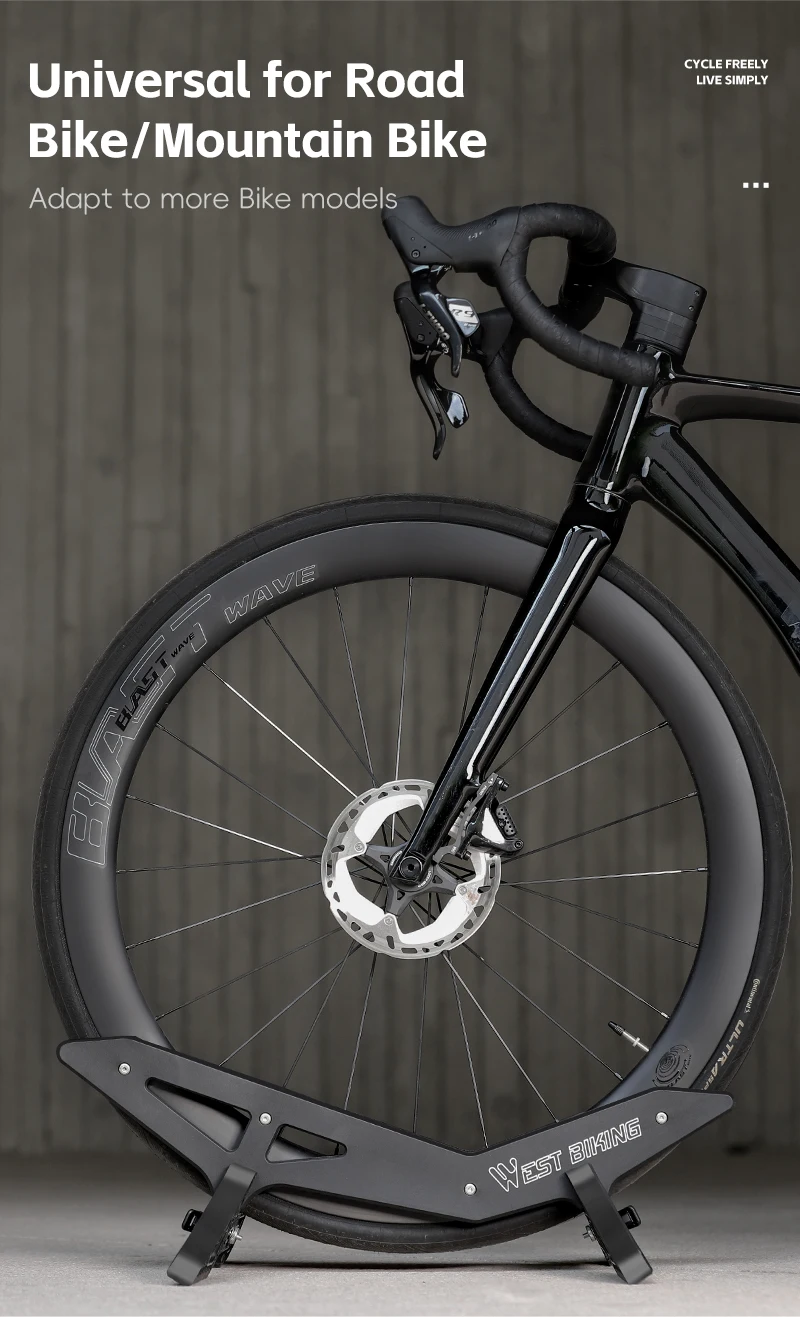 WEST BIKING Verstellbarer Fahrradständer 30-80mm MTB Rennrad Bodenständer Innen-Garagenlagerung Halterung Fahrradzubehör – Detail 4