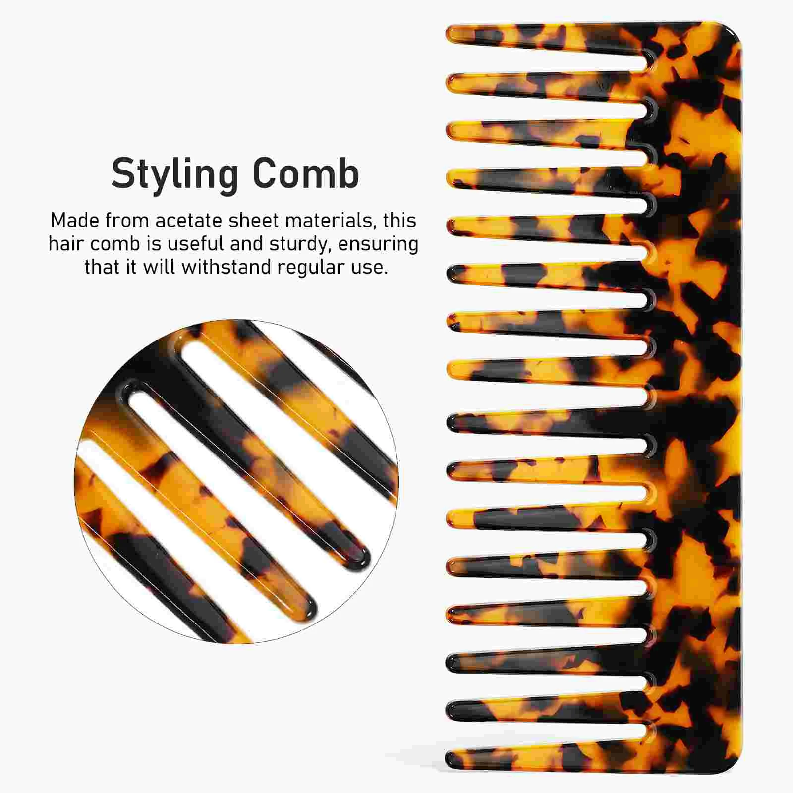 Anti-static Comb Hair Straighten for Men Women Fine Styling Plate Vinegar Wide Tooth