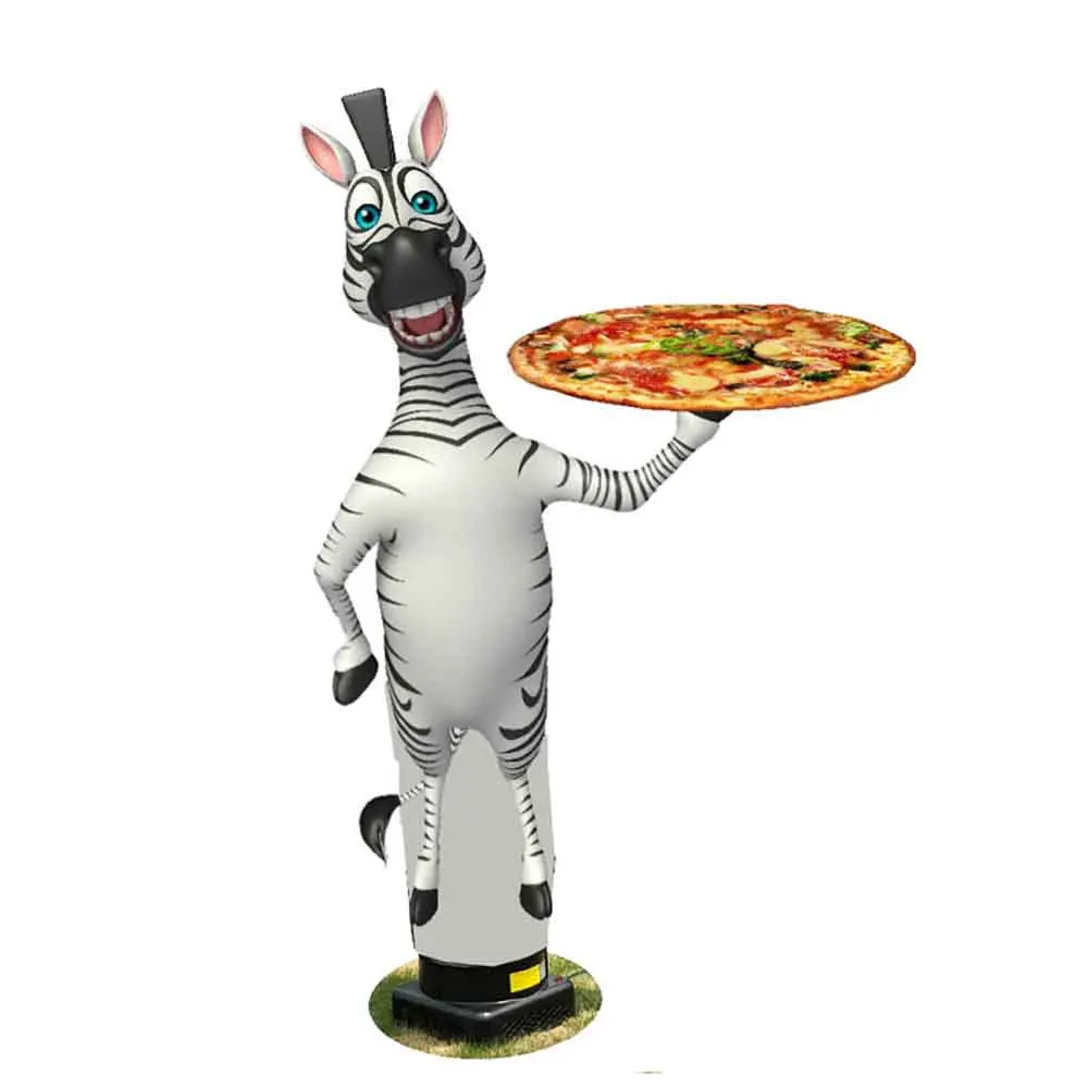 Inflatable ad air horse holding pizza