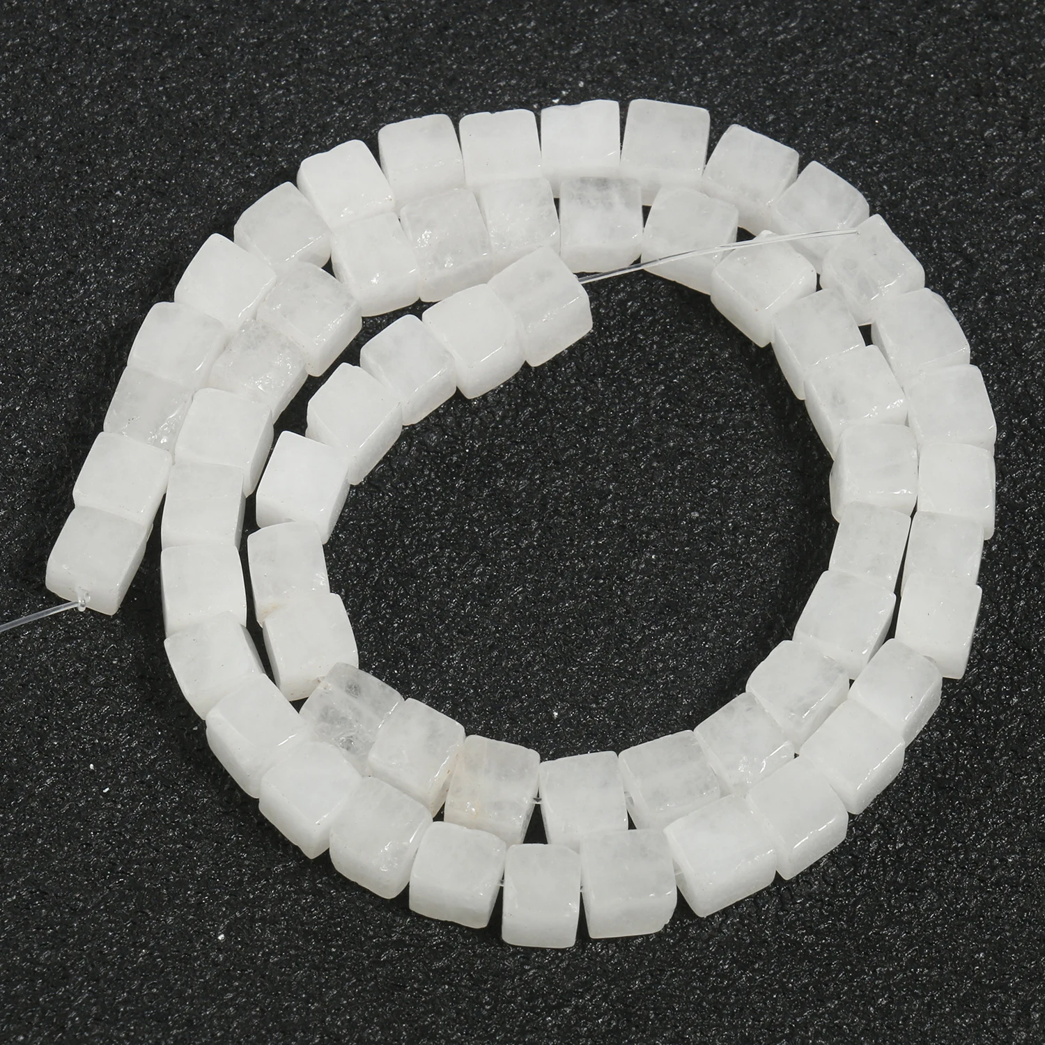 Wholesale Natural White Jade Stone Beads 4mm 6mm 8mm Charms Square Loose Cube Beads For Jewelry Making Diy Bracelet 15inches