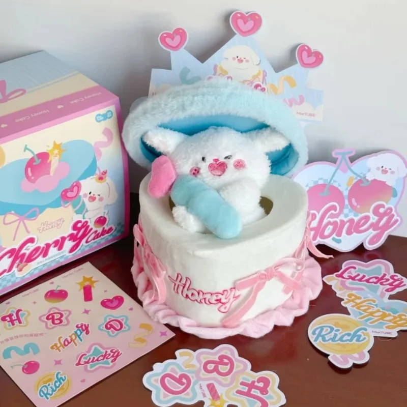 Boîte-cadeau de poupée de gâteau de chiot de cerise de 190mm pour des cadeaux d'anniversaire un cadeau de noël créatif pour les amies et les meilleurs amis