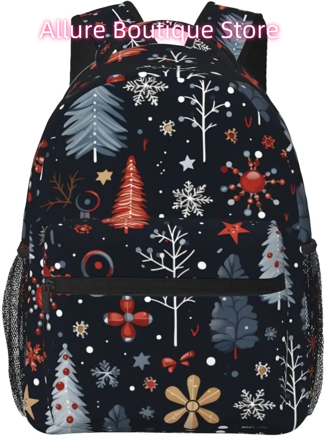 

laptop bag back to school Cartoon Winter Christmas Tree Lightweight Laptop Backpack Lightweight Multipurpose Travel Casual Daypa