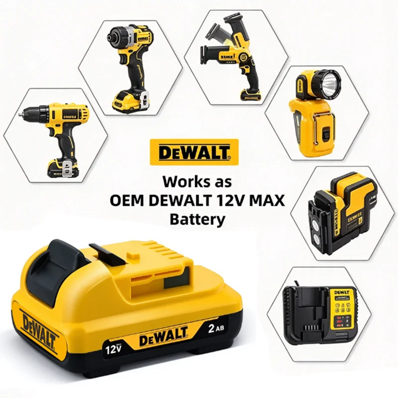 DEWALT DW089LG Laser Level  Battery.Original DEWALT 12V battery DW089LG DCB120 DCB123 DCB125 DCD710 Power Tools Battery view 6