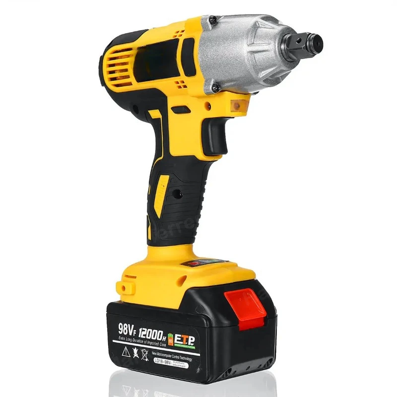 98VF 320Nm 12000mAh Cordless Electric Impact Wrench Drill Screwdriver 110-240V