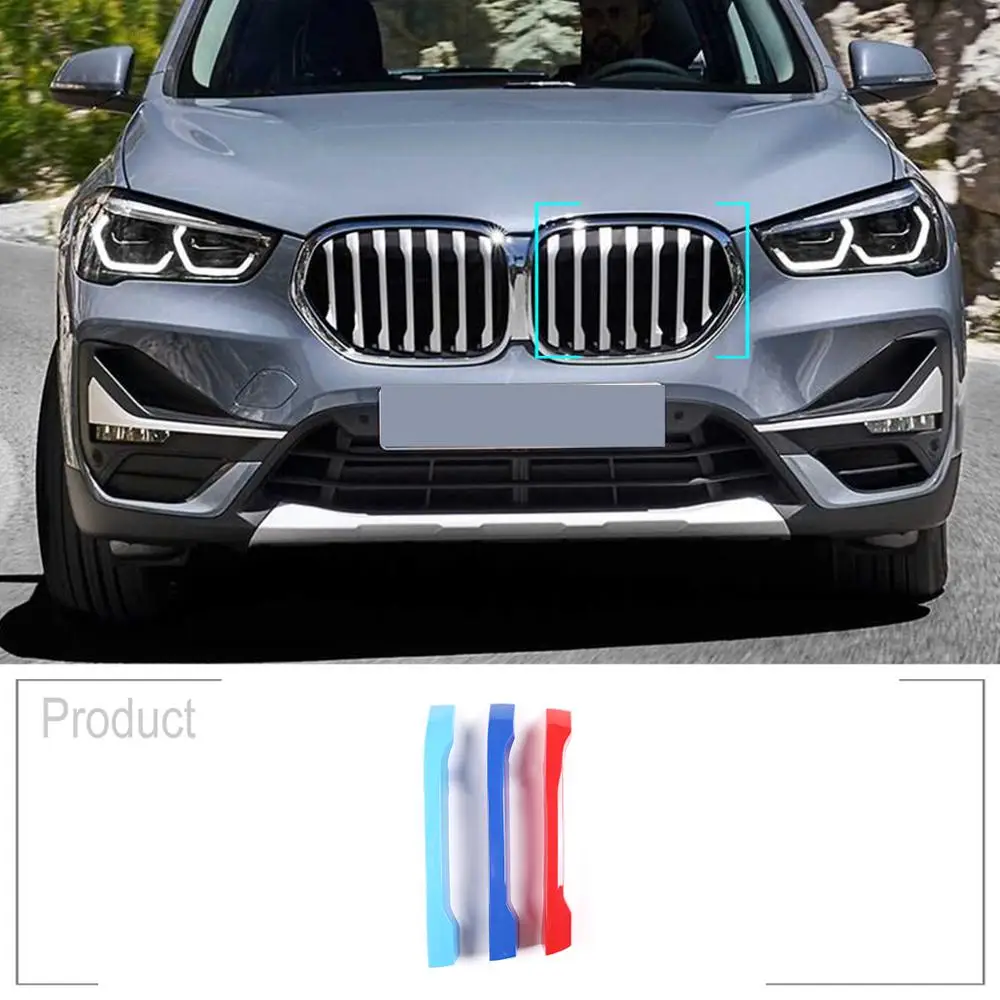 

For BMW X1 F48 2020 Year ABS Car Front Grill Colourful Decoration Trim Accessories 3pcs