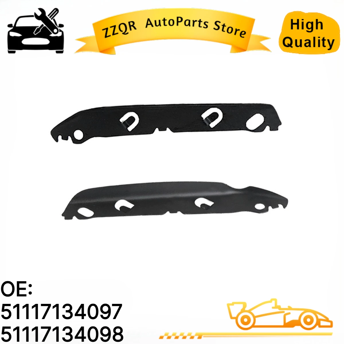51117134097 51117134098 1 Pair Left Right Front Bumper Bracket Retainer Support For BMW E90 E91 2007-2012 323i 325i 328i 330i