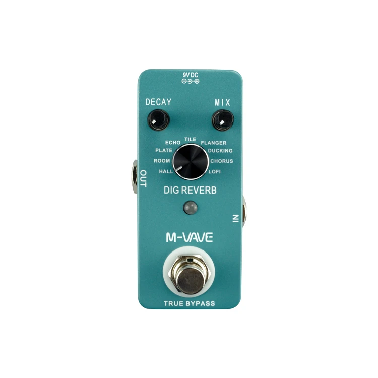 M-VAVE DIG REVERB Guitar Electric Acoustic Multi Effects Pedal 9 Reverb Types True Bypass Musical Instrument Guitar Effect Pedal