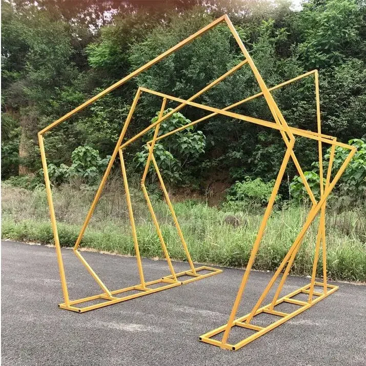 New wedding props iron large-scale pentagonal frame outdoor forest arch stage background alien arch frame