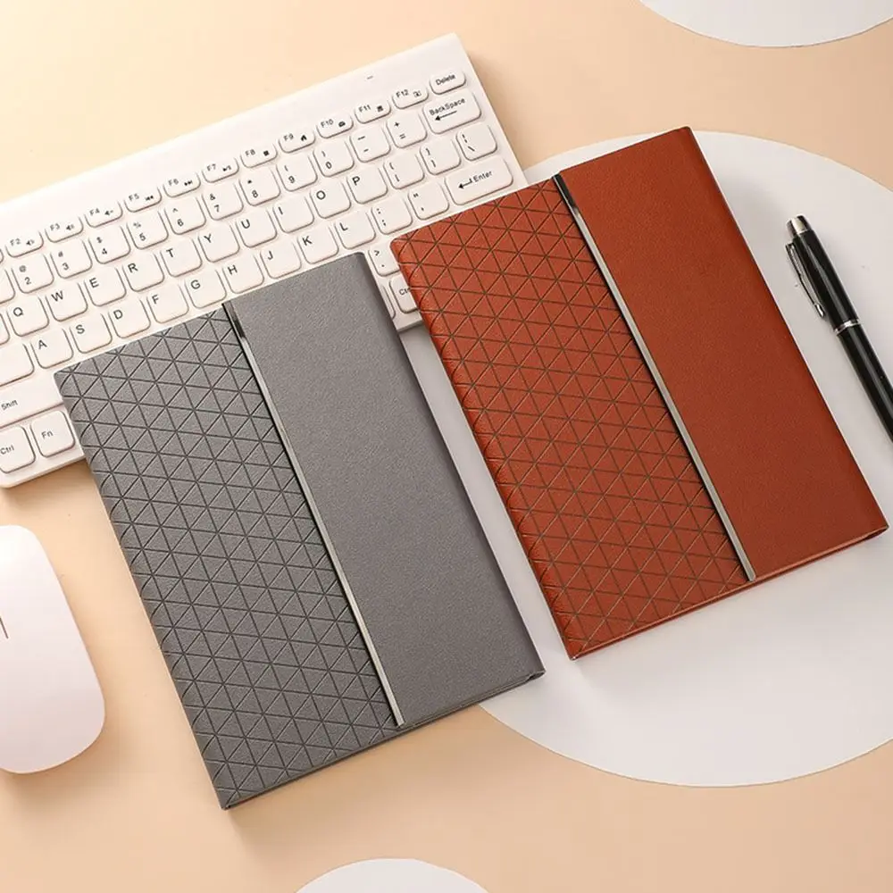200 ページ A5 ノートブック磁気バックル付きブックマーク学生ノートブック PU レザーカバー耐摩耗性ビジネスオフィスメモ帳