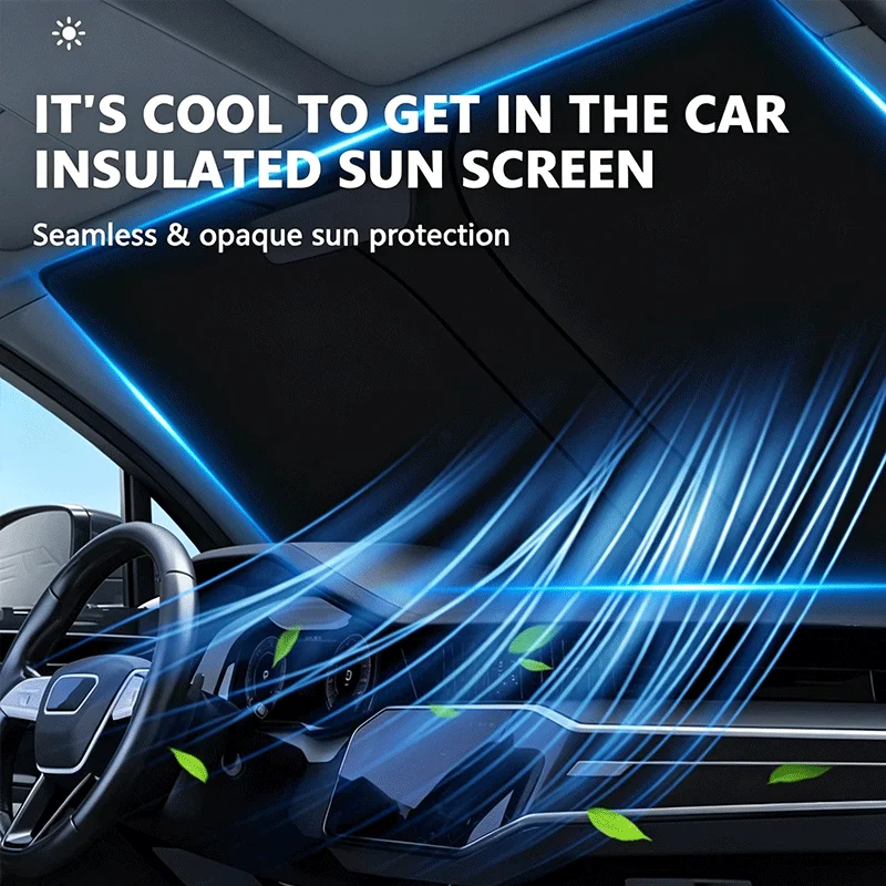 Auto-Windschutzscheiben-Sonnenschutz Faltbarer Sonnenschutz UV-Schutz Sonnenschirm für Auto-Innenraum Windschutzscheiben-Faltschirm Auto-Zubehör – Detail 3