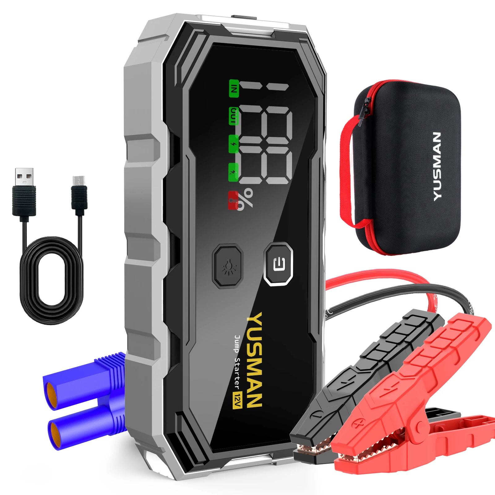 New 21800mAh Car Jump Starter Power Bank 5000A Auto Emergency Battery Booster Starting Device Charger Diesel Petrol Cars Camping