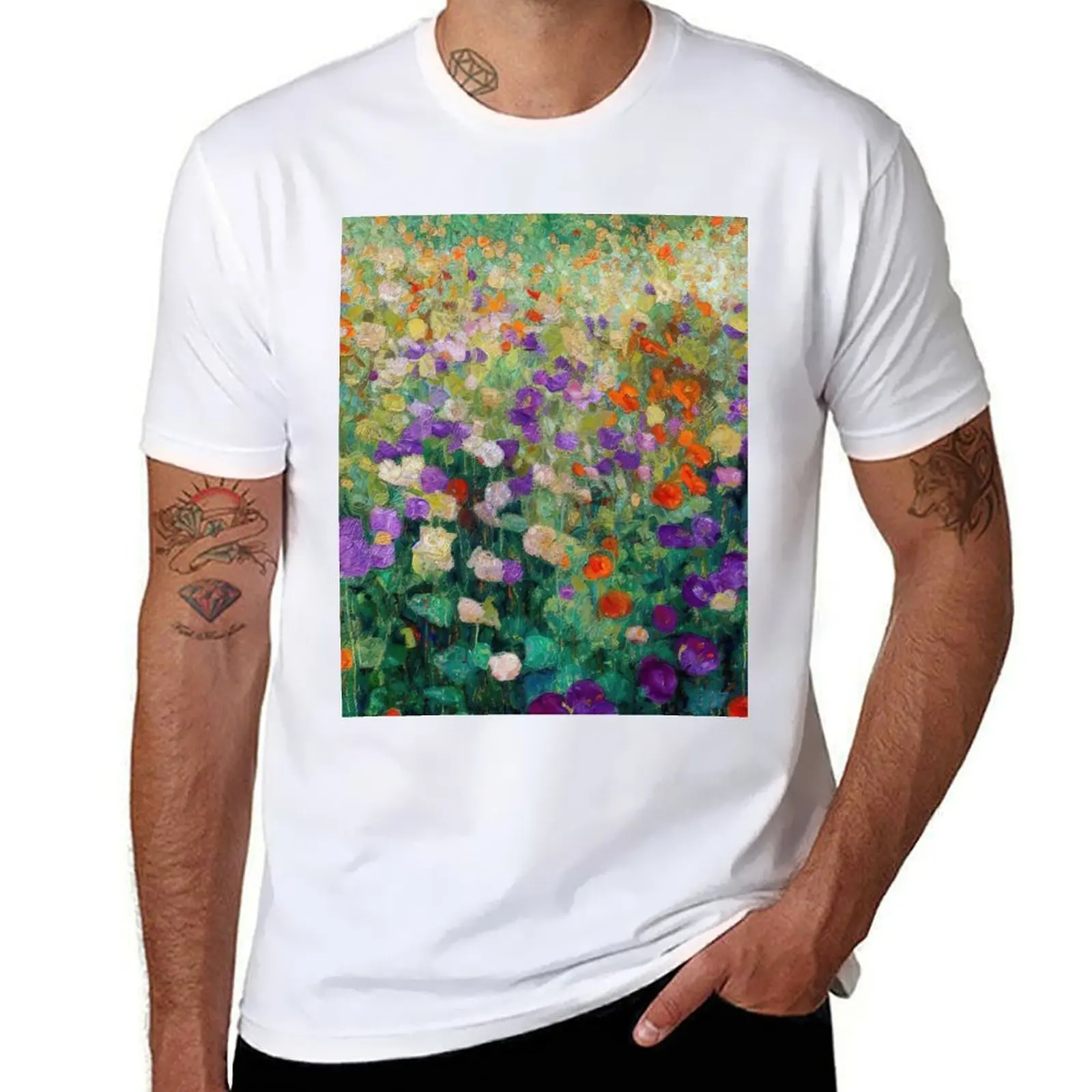 

Klimt Garden - Gustav Flower T-Shirt Durable Work Wear T-Shirt