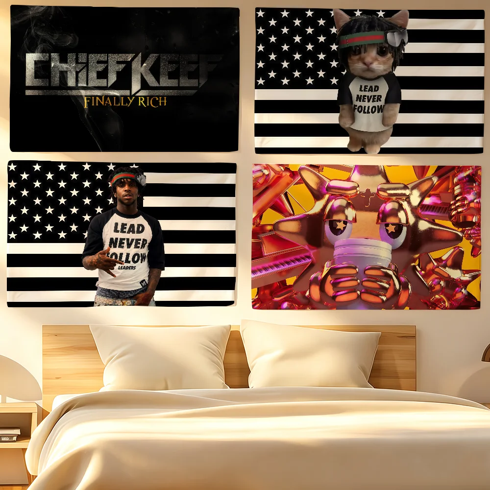American rapper C-Chief Keef flag For Living Room Home Dorm Decor Wall Outdoor Camping Party Banner Gifts