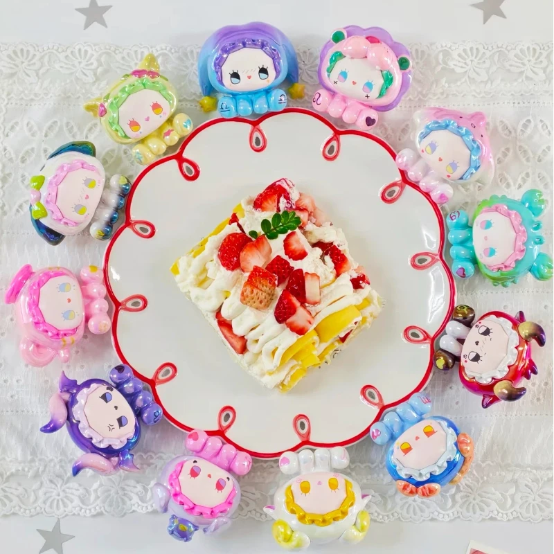 

Genuine Emma Hey Zodiac Series Blind Box Cute Doll Trendy Toy Home Decoration Action Figures Mystery Box Birthday Gift Kawaii Gk