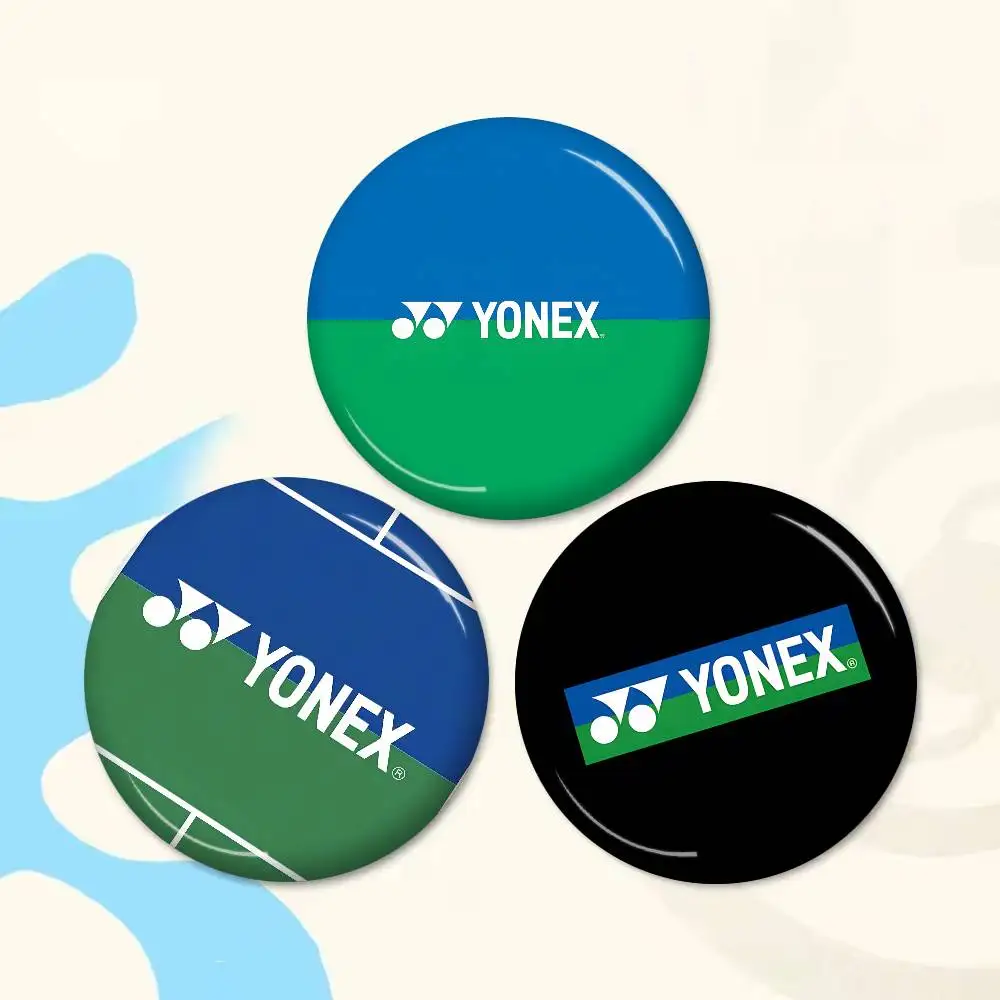 Y-YONEX S-Sport Soft Button Pin Round Metal Badge Lapel Pin Parts Gift Friends Kid Jewelry