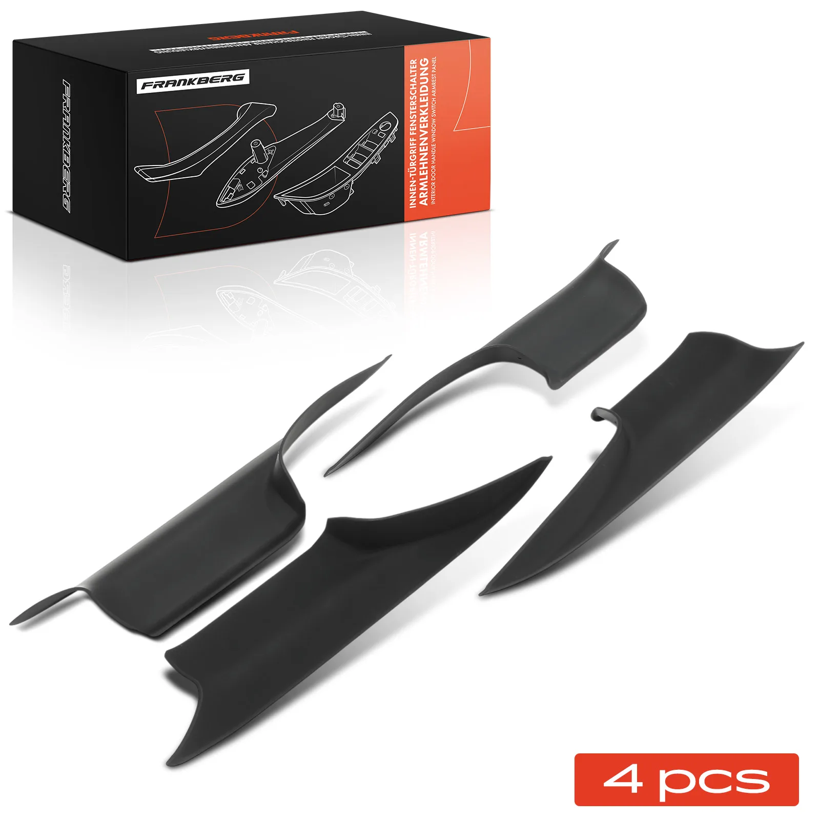 Frankberg 4x Türgriff Innenausstattung Beidseitig für BMW 7er F01 F02 F03 F04 2008-2015 51419115501 51429151212 51419115502
