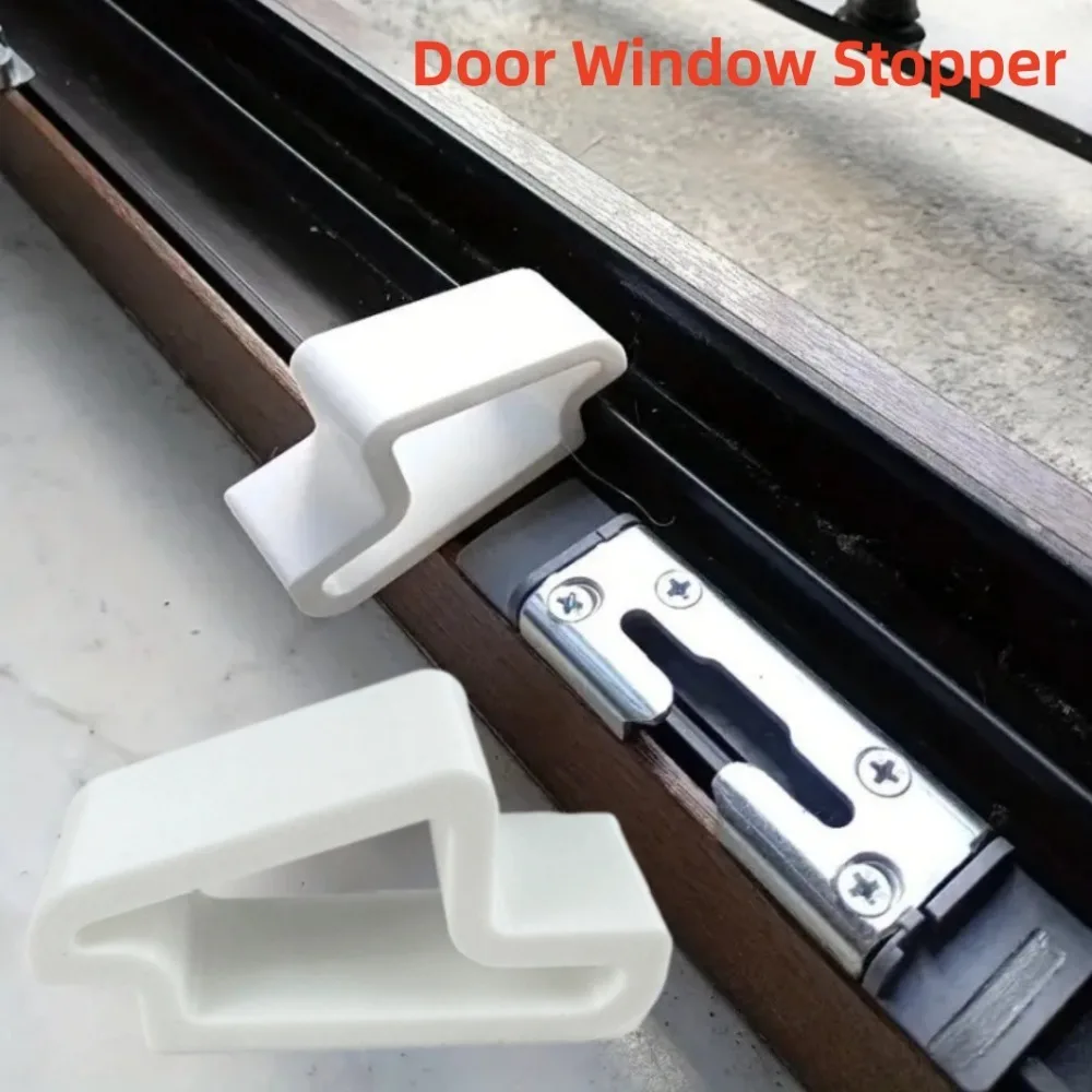 3pcs Durable Plastic Anti-pinch Window Door Stopper with Easy-Install Design Prevents Sliding Down Secure Hold for Home&Hotel