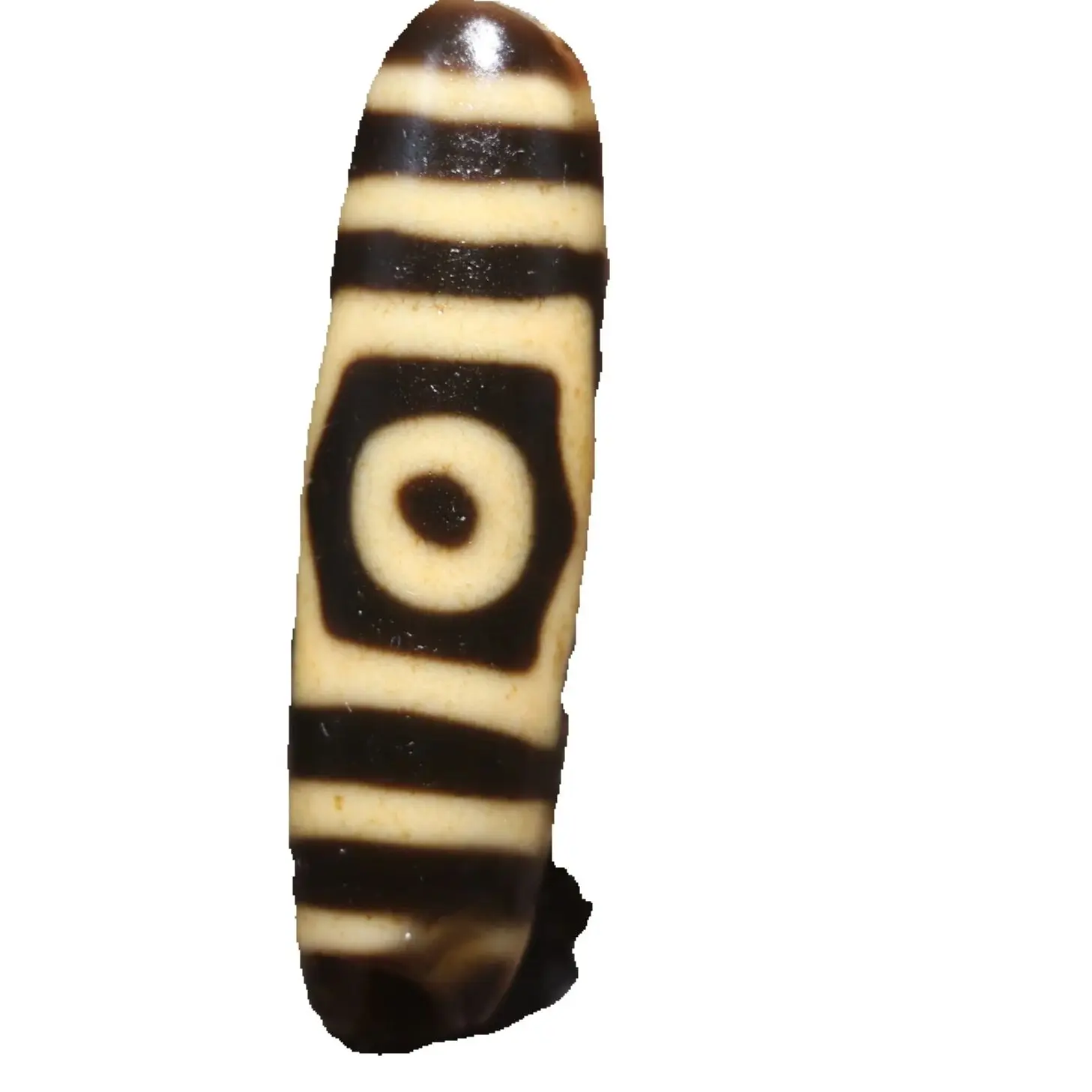 

CONGXINZAI1005009037751106 Тибетский маслянистый старый агат цвета слоновой кости Кепка Будды 3-глазовая медицинская бусина Pit Dzi Timestown AA