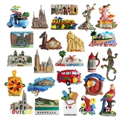 Europe Spain 3D Refrigerator Magnet Tourist Souvenirs Stickers,Home & Kitchen Decoration Fridge Magnet Message Sticker