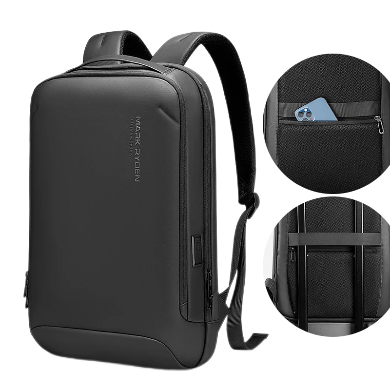 Mark ryden backpack 15.6 Inch Men Leisure Large Capacity Business USB Charging Port Backpack Waterproof Computer Bag