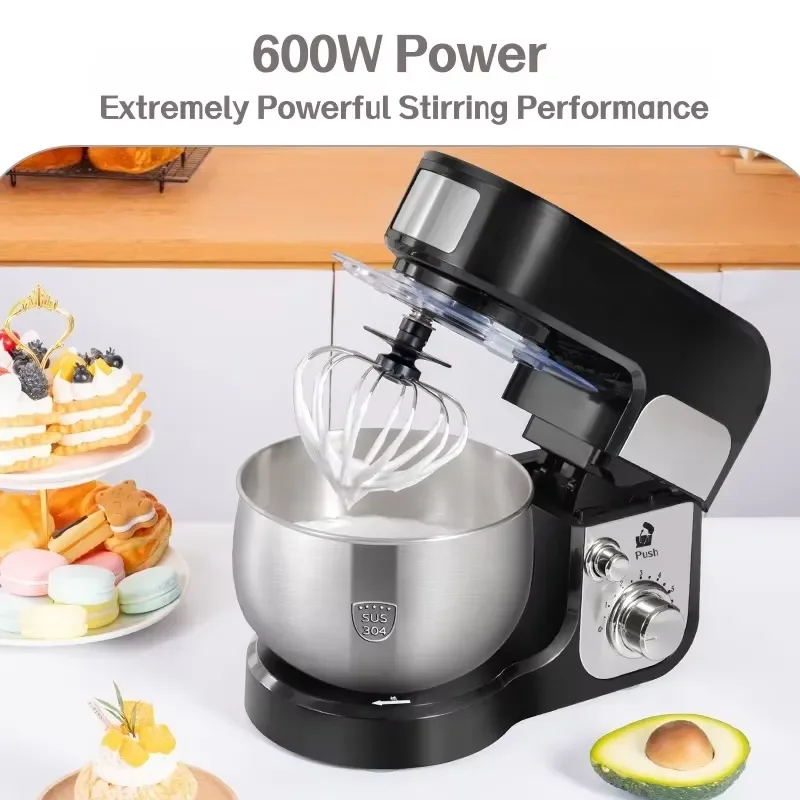 Electric Mixer Small Kitchen Desktop Multifunctional Automatic Cream Beater Compact Chef Tool for Home Baking Dough Mixing