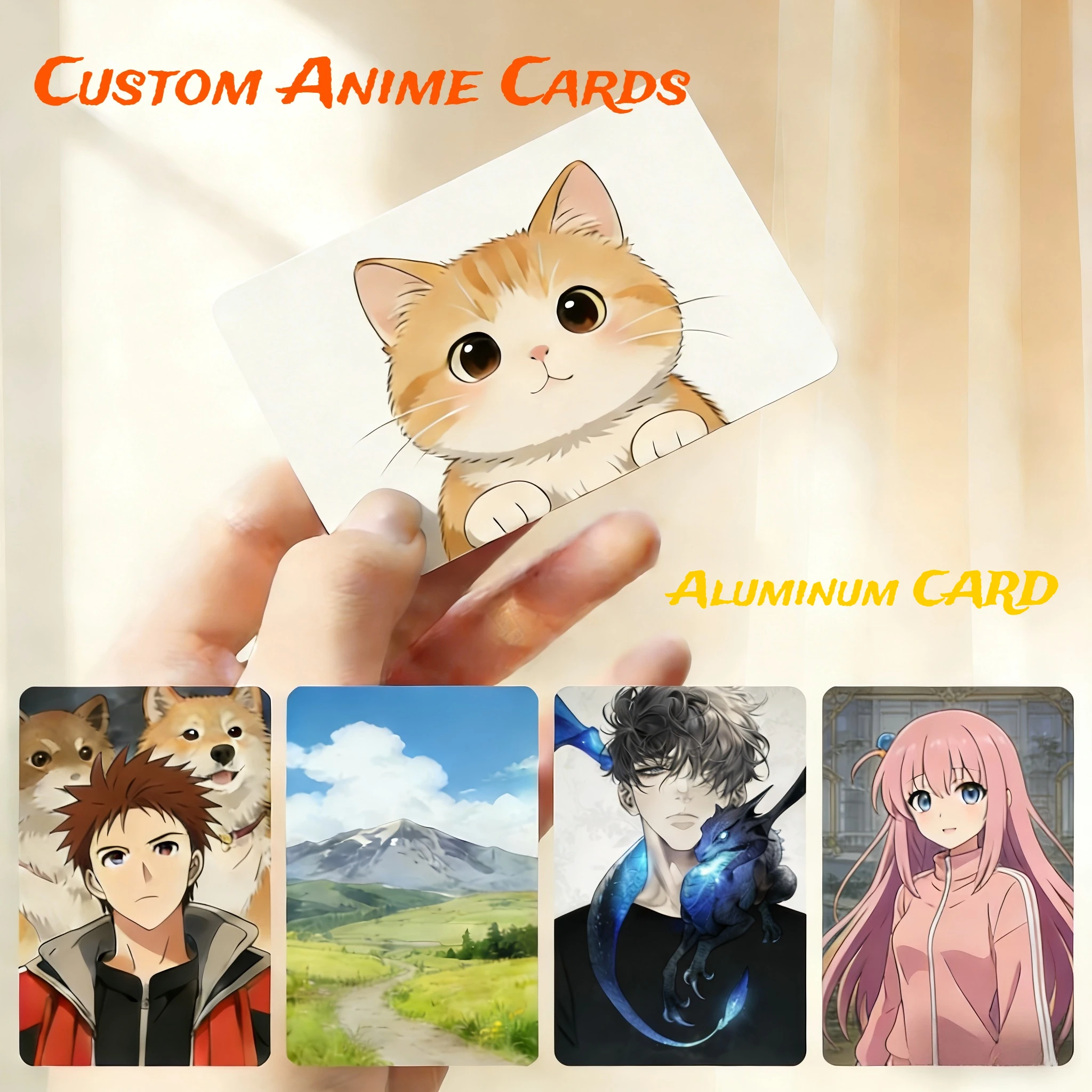 

Custom Anime Idol Photo Aluminum Card Personalize PhotoCards Text Logo Vip Business Metal Cards Gift For Friend Drop shipping